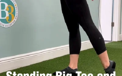 Standing Big Toe and Top of Foot Stretch